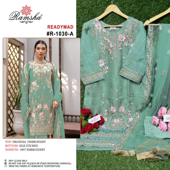 R 1030 Nx Organza Pakistani Salwar Suits Catalog